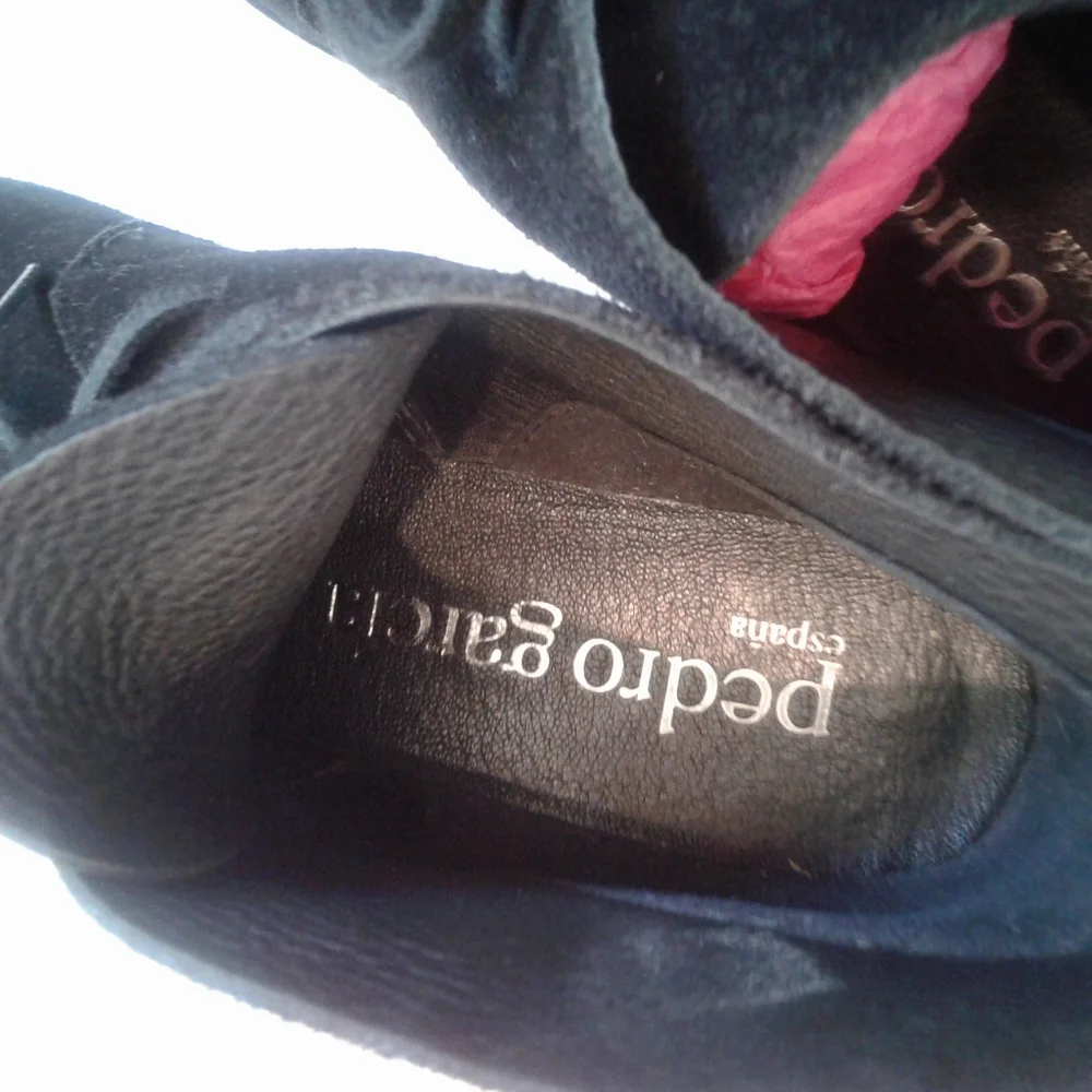 Pedro Garcia black suede leather wedge  boo